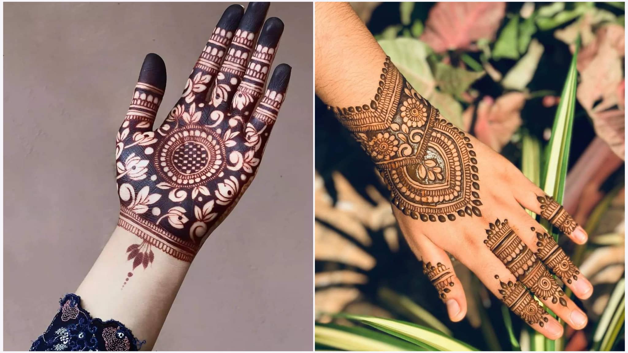 Full Front hand negative space design... - Henna art by Neha | Facebook